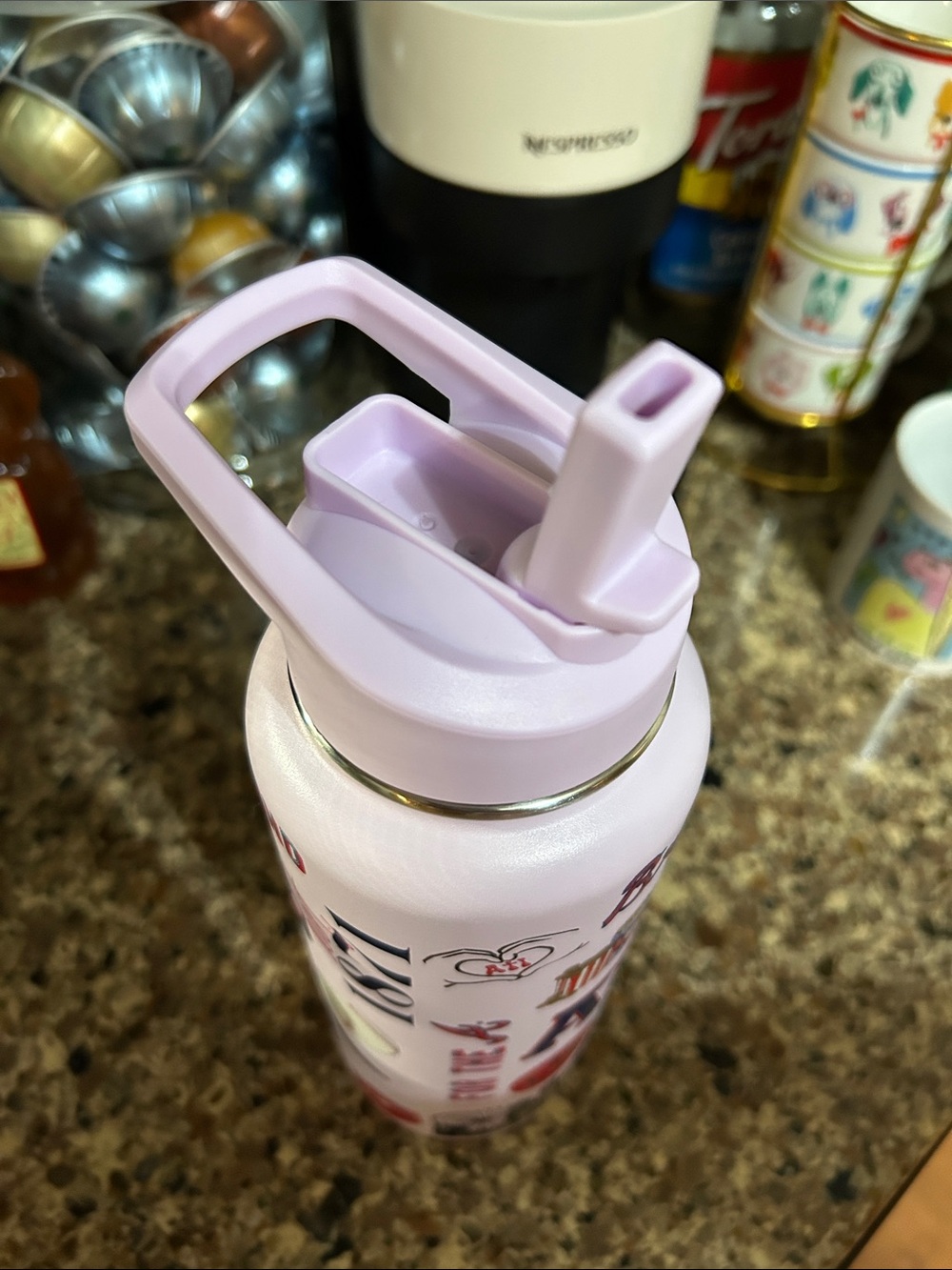 rave Pink Atlanta Braves Sticker Water Bottle - Picture 4 of 5